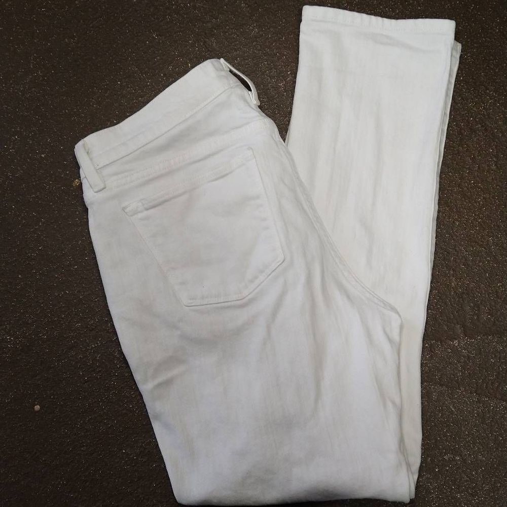 J.CREW Slim Broken-In Boyfriend White Denim Jeans